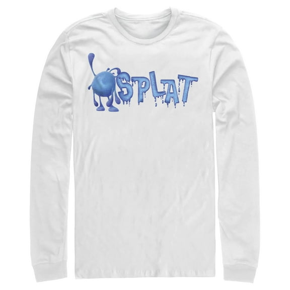 Men's Strange World Splat Drip Logo Long Sleeve Shirt White Large