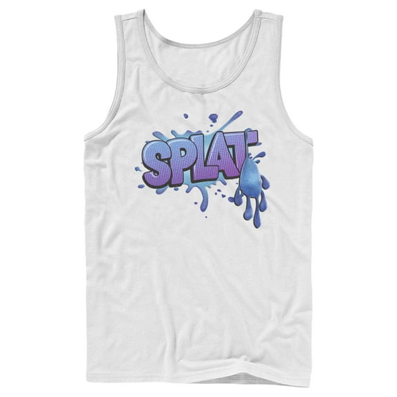 Men's Strange World Splat Logo  Tank Top White Small