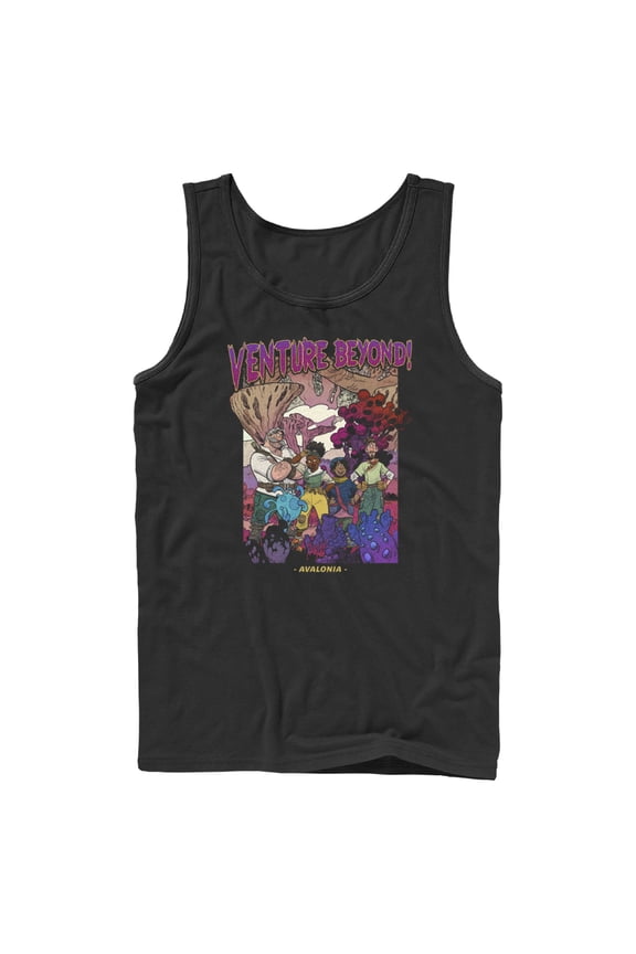 Men's Strange World Venture Beyond Group Tank Top Black Large