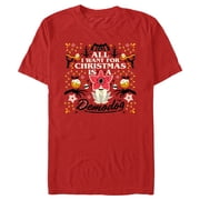 Netflix Men's Stranger Things All I Want for Christmas Is A Demodog Graphic T-Shirt