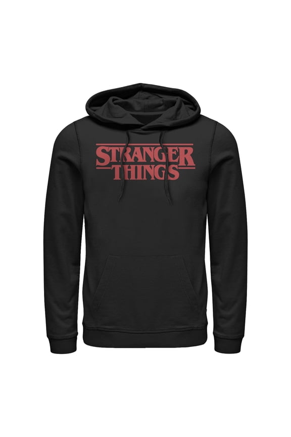 Netflix Men's Stranger Things Bold Logo Pull Over Hoodie