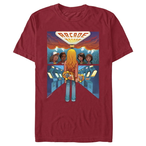 Netflix Men's Stranger Things Netflix Boy's Meet Arcade Girl Graphic T-Shirt