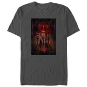 Netflix Men's Stranger Things Caution Creel House Rift Poster Graphic T-Shirt