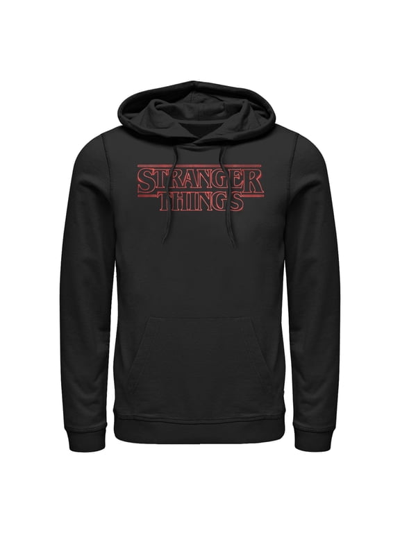 Netflix Men's Stranger Things Classic Logo Pull Over Hoodie