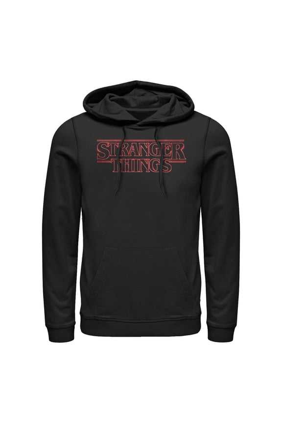 Netflix Men's Stranger Things Classic Logo Pull Over Hoodie