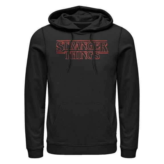 Netflix Men's Stranger Things Classic Logo Pull Over Hoodie