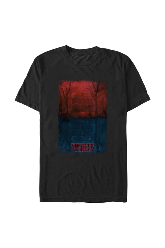 Netflix Men's Stranger Things Creel Household in The Upside Down Graphic T-Shirt