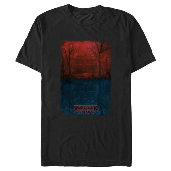 Netflix Men's Stranger Things Creel Household in The Upside Down Graphic T-Shirt