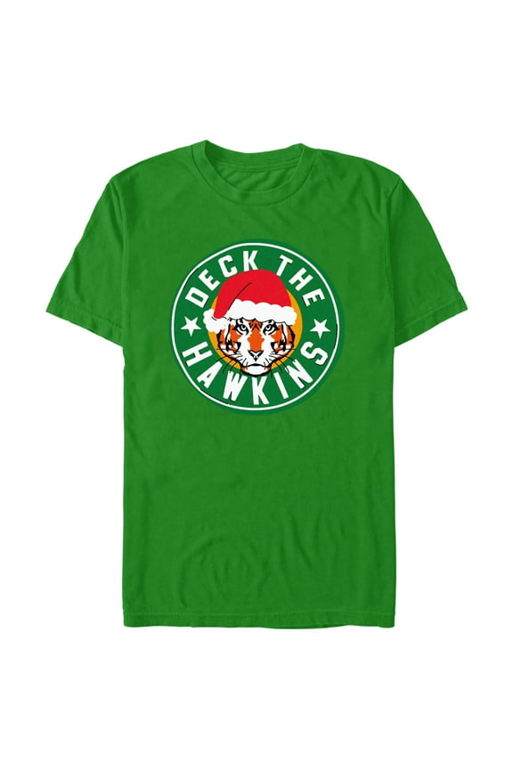 Netflix Men's Stranger Things Deck the Hawkins Graphic T-Shirt