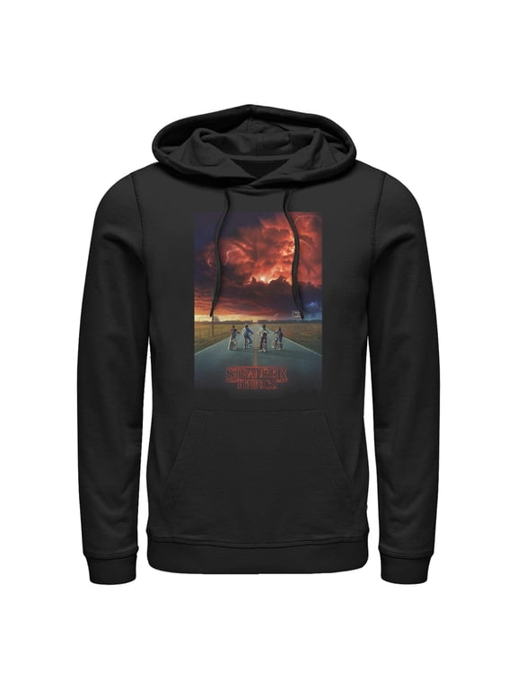 Netflix Men's Stranger Things Demogorgon Cloud Poster Pull Over Hoodie