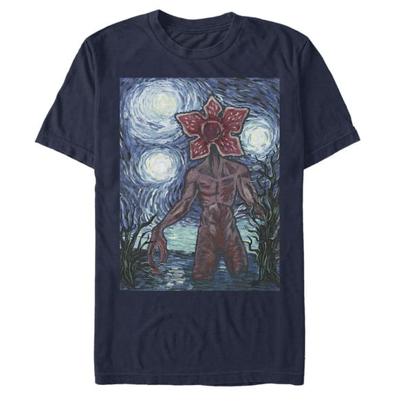Netflix Men's Stranger Things Demogorgon Starry Night Style Poster Graphic T-Shirt