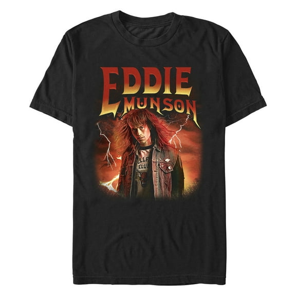 Netflix Men's Stranger Things Eddie Munson Metalhead Graphic T-Shirt