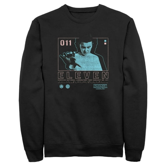 Netflix Men's Stranger Things Eleven Boxed Up Sweatshirt Black Large