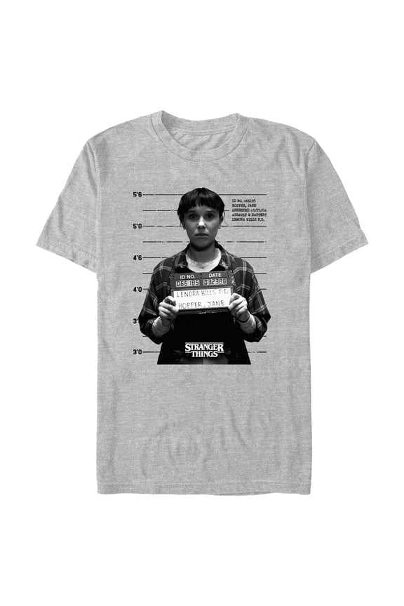 Netflix Men's Stranger Things Eleven Mugshot Graphic T-Shirt