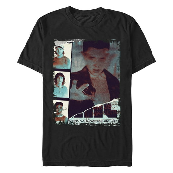 Netflix Men's Stranger Things Eleven National Laboratory Ripped Photo Graphic T-Shirt
