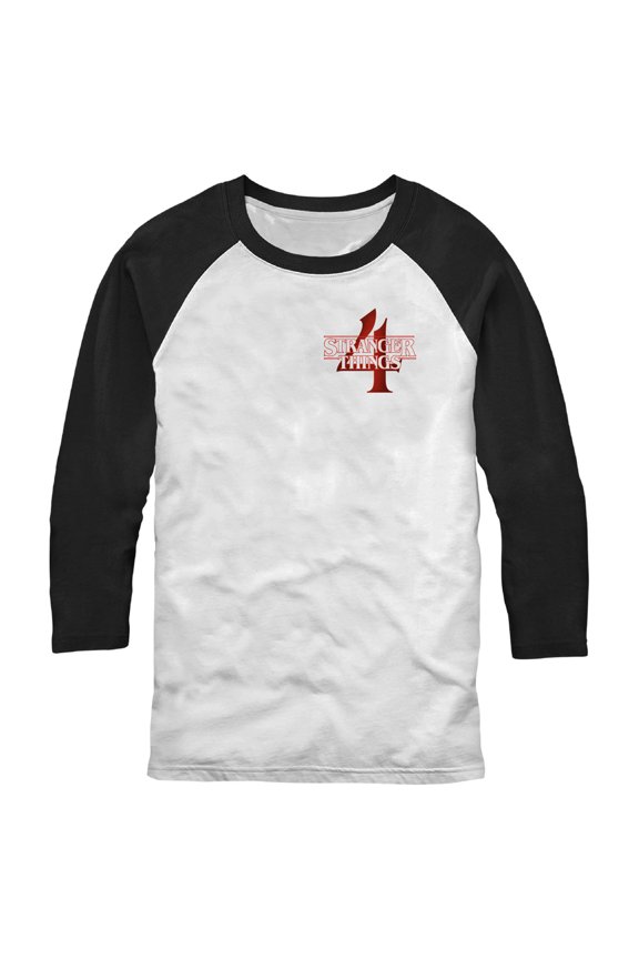 Netflix Men's Stranger Things Episode List Logo Baseball Graphic T-Shirt