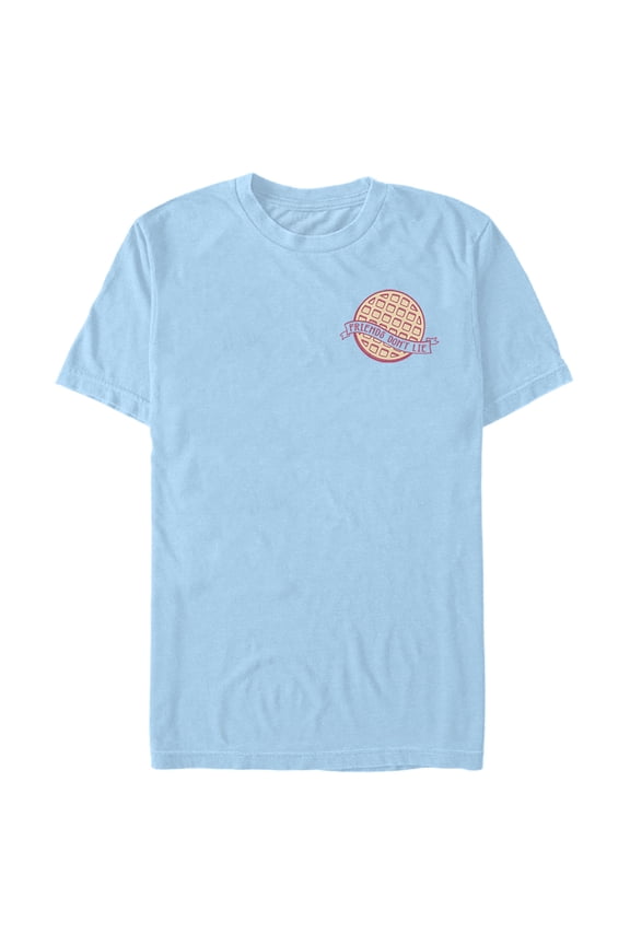 Netflix Men's Stranger Things Friends Don't Lie Waffle Badge Graphic T-Shirt