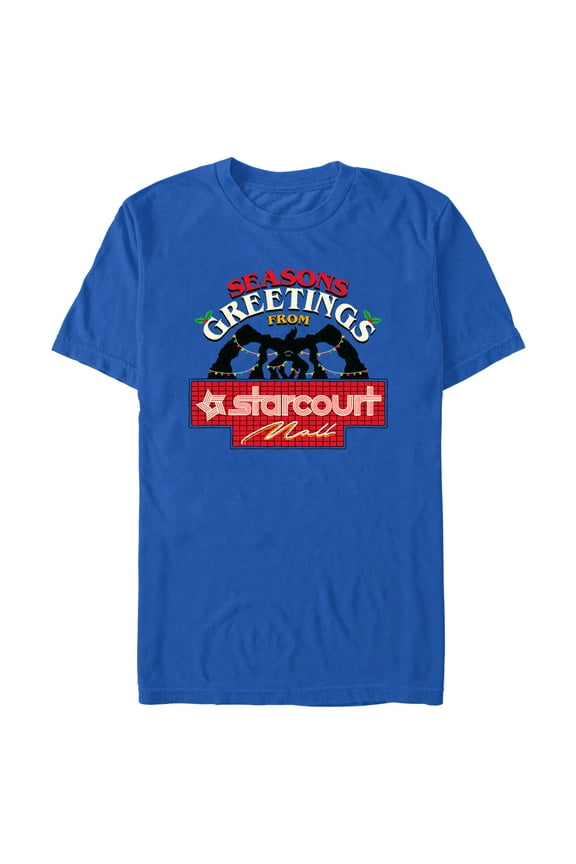 Netflix Men's Stranger Things Greetings From Starcourt Mall Graphic T-Shirt