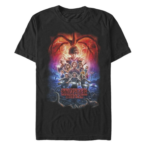 Netflix Men's Stranger Things Group Costume Poster Graphic T-Shirt