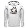thumbnail image 1 of Netflix Men's Stranger Things Group Shot and Flaming Logo Pull Over Hoodie White 2X Large, 1 of 4