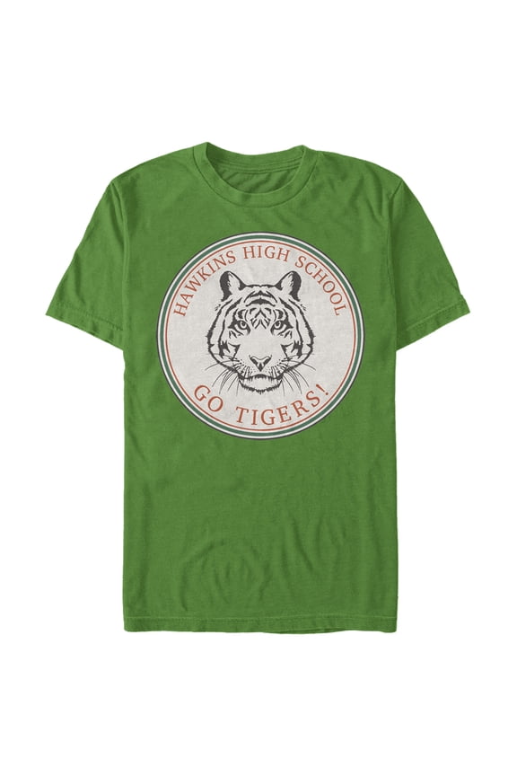 Netflix Men's Stranger Things Hawkins High School Go Tigers Graphic T-Shirt