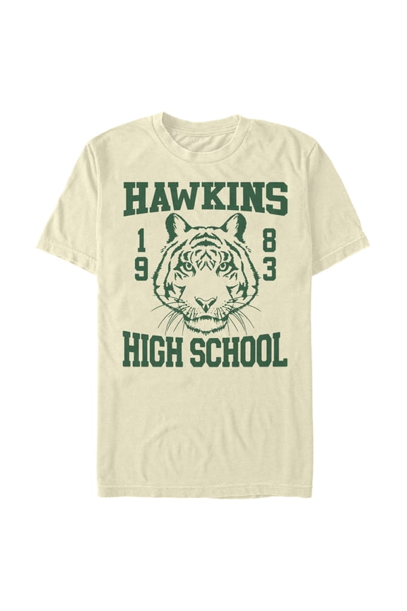 Netflix Men's Stranger Things Hawkins High School Tiger 1983 Graphic T-Shirt