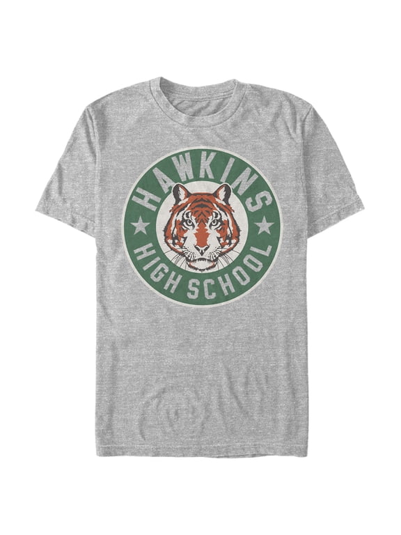 Netflix Men's Stranger Things Hawkins High School Tiger Mascot Graphic T-Shirt