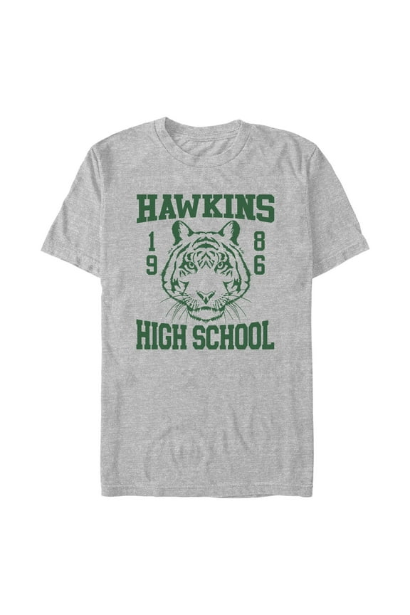 Netflix Men's Stranger Things Hawkins High School Tigers 1986 Costume Graphic T-Shirt
