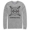 thumbnail image 1 of Netflix Men's Stranger Things Hawkins Lifeguard Long Sleeve Shirt Athletic Heather Large, 1 of 3