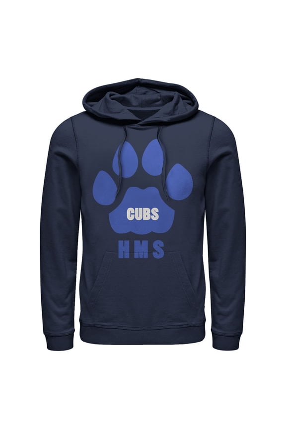 Netflix Men's Stranger Things Hawkins Middle School Cubs Logo Pull Over Hoodie Navy Blue Small