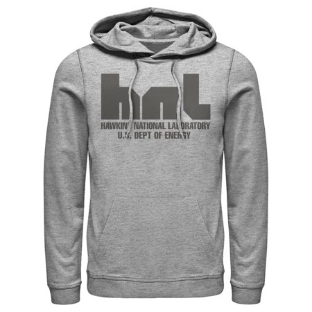 Netflix Men's Stranger Things Hawkins National Lab Logo Pull Over Hoodie Athletic Heather X Large