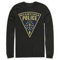 thumbnail image 1 of Netflix Men's Stranger Things Hawkins Police Crest Long Sleeve Shirt Black 2X Large, 1 of 3