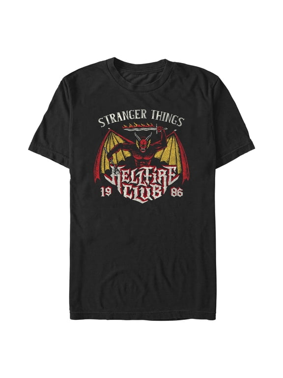 Netflix Men's Stranger Things Hellfire Club 1986 Graphic T-Shirt
