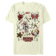 Netflix Mens Stranger Things Hellfire Club Icon Collage Graphic T-Shirt