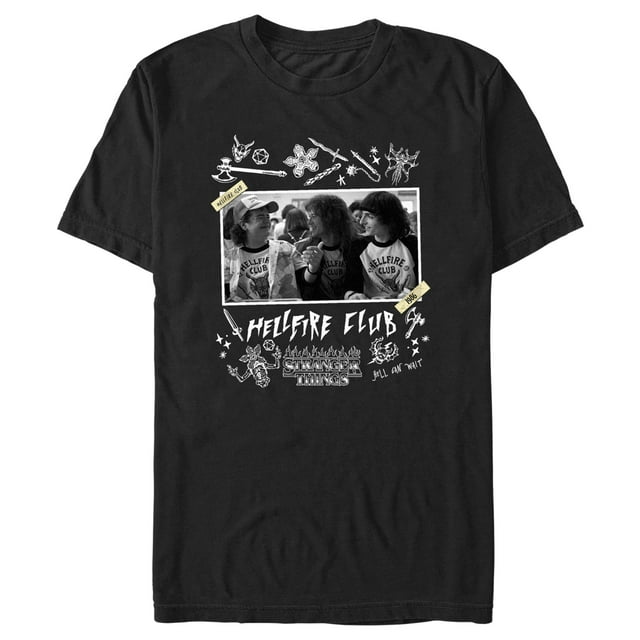 Men's Stranger Things Hellfire Club Members  Graphic T-Shirt