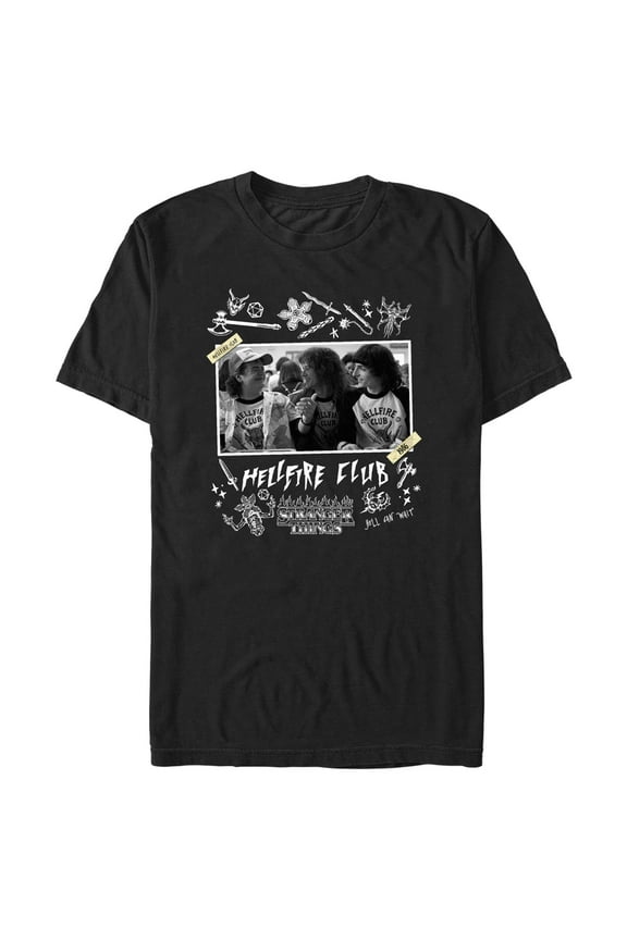 Netflix Men's Stranger Things Hellfire Club Members Graphic T-Shirt