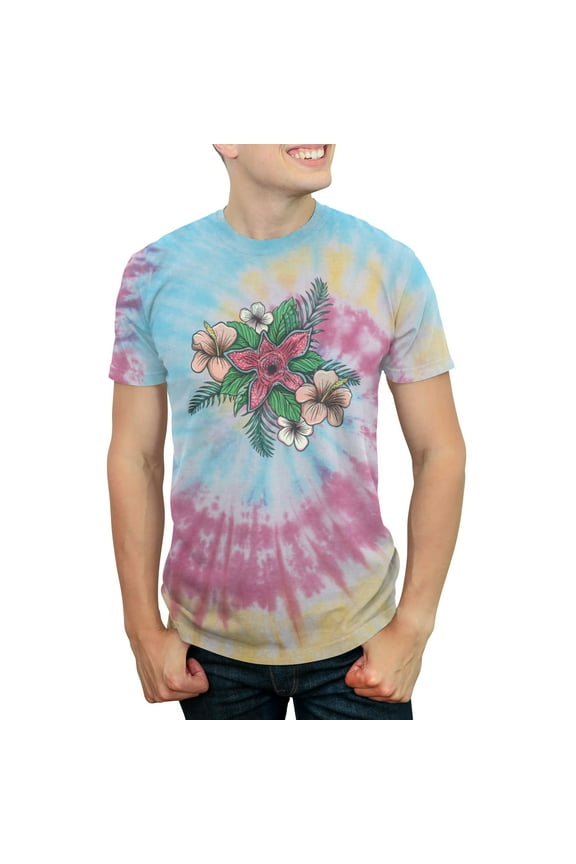 Netflix Men's Stranger Things Hibiscus Demogorgon Graphic T-Shirt