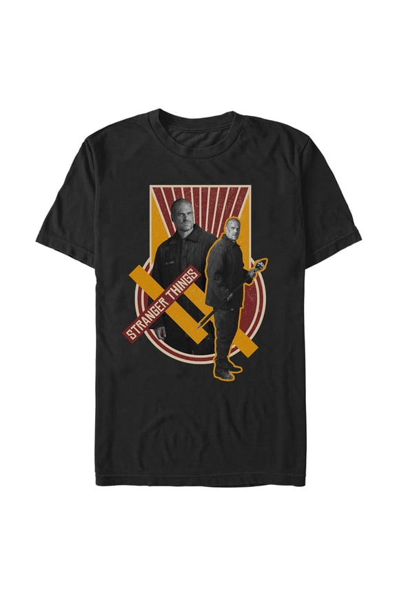 Netflix Men's Stranger Things Jim Hopper Portrait Graphic T-Shirt