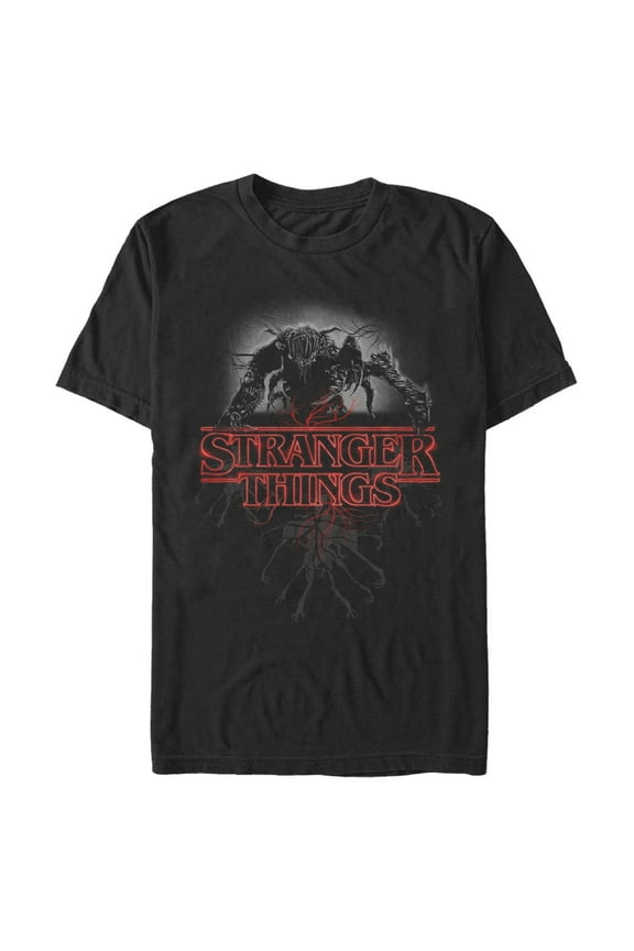 Netflix Men's Stranger Things Mind Flayer Logo Glow Graphic T-Shirt