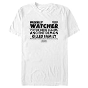 Netflix Mens Stranger Things Newspaper Weekly Watcher Graphic T-Shirt