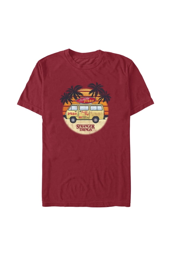 Netflix Men's Stranger Things Pizza Van Icon Graphic T-Shirt