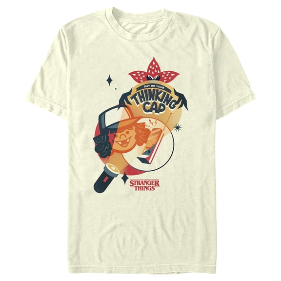 Netflix Men's Stranger Things Put on Your Thinking Cap Graphic T-Shirt