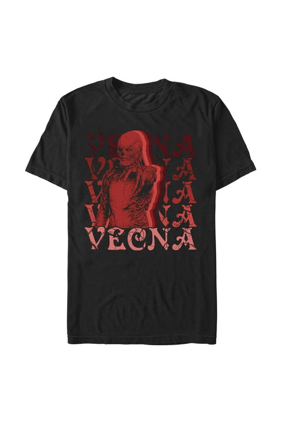 Netflix Men's Stranger Things Red Vecna Stacked Graphic T-Shirt