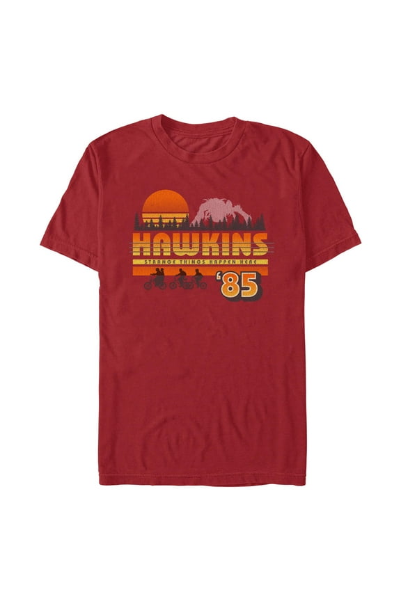 Netflix Men's Stranger Things Retro Hawkins Bikers Graphic T-Shirt