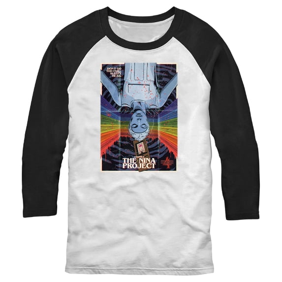Netflix Men's Stranger Things Retro Nina Project Poster Baseball Graphic T-Shirt