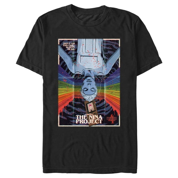 Netflix Men's Stranger Things Retro Nina Project Poster Graphic T-Shirt