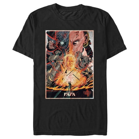 Netflix Men's Stranger Things Retro Papa Poster Graphic T-Shirt