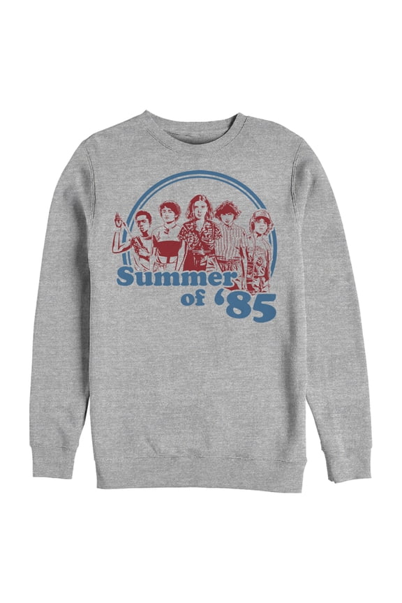 Netflix Men's Stranger Things Retro Summer of '85 Sweatshirt Athletic Heather 2X Large