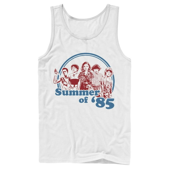 Netflix Men's Stranger Things Retro Summer of '85 Tank Top White Large