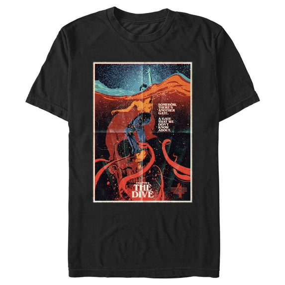 Netflix Men's Stranger Things Retro The Dive Poster Graphic T-Shirt